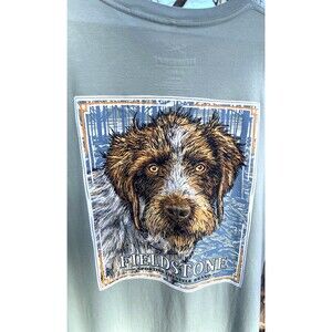 Fieldstone Wirehaired Pointing Griffon T Shirt SS 100% Cotton Green Mens XL NWT